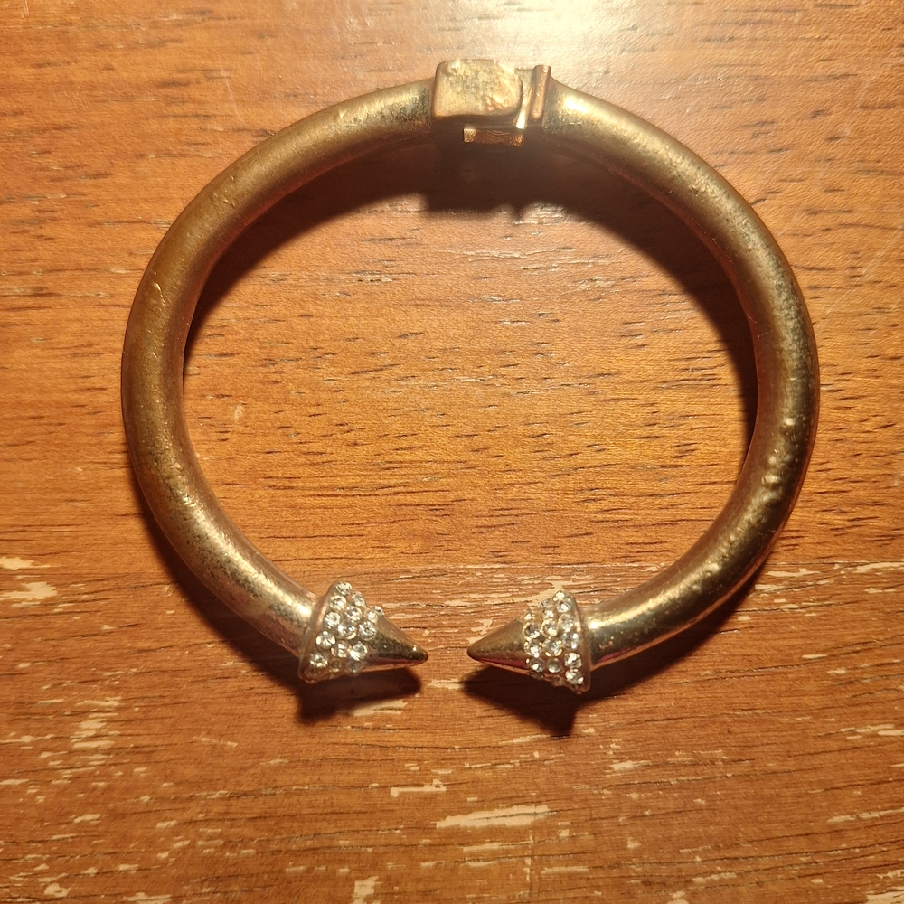 Gold Tone Vita  Bracelet with Silver Accents